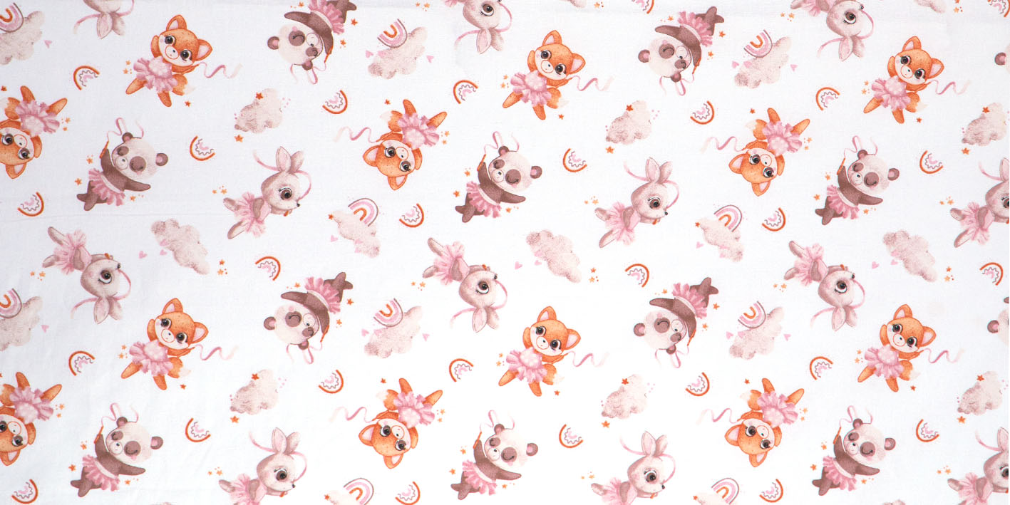 prześcieradło 80x160 misie baletnica